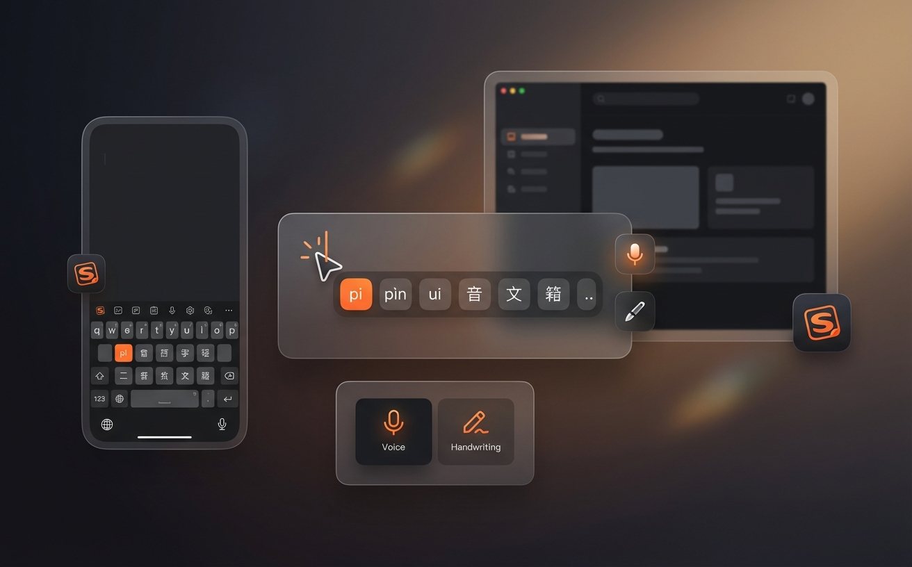 搜狗输入法多模式切换与快捷键示意图