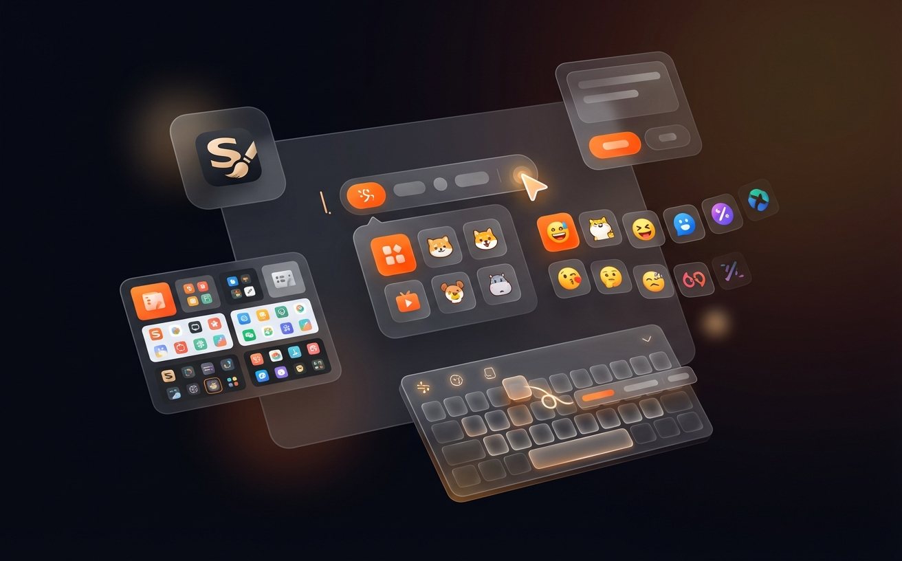 搜狗输入法系统集成与表情功能展示